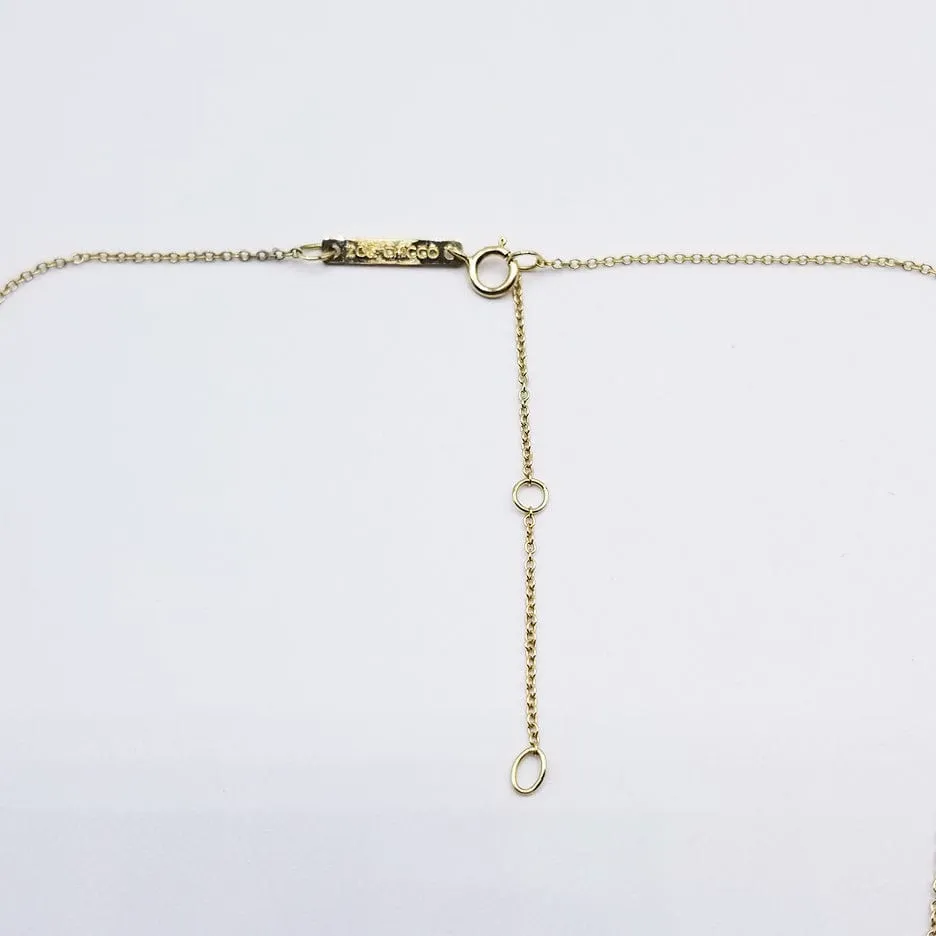 14K GOLD DELICATE CABLE CHAIN WITH 3pt DIAMOND