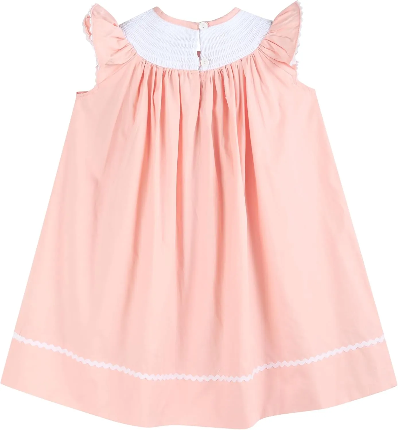 Baby and Girls Smocked Easter Bunny Bishop Dress