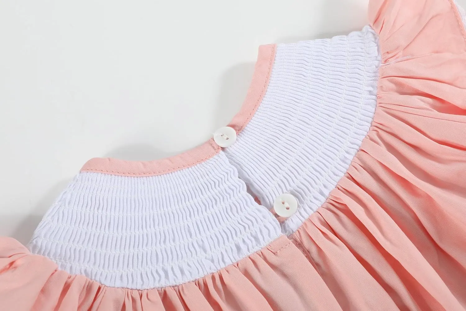 Baby and Girls Smocked Easter Bunny Bishop Dress