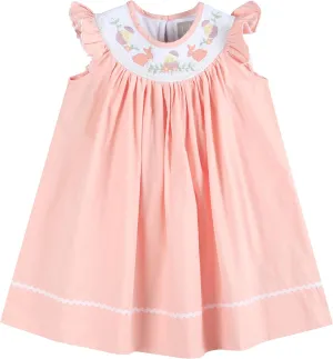 Baby and Girls Smocked Easter Bunny Bishop Dress