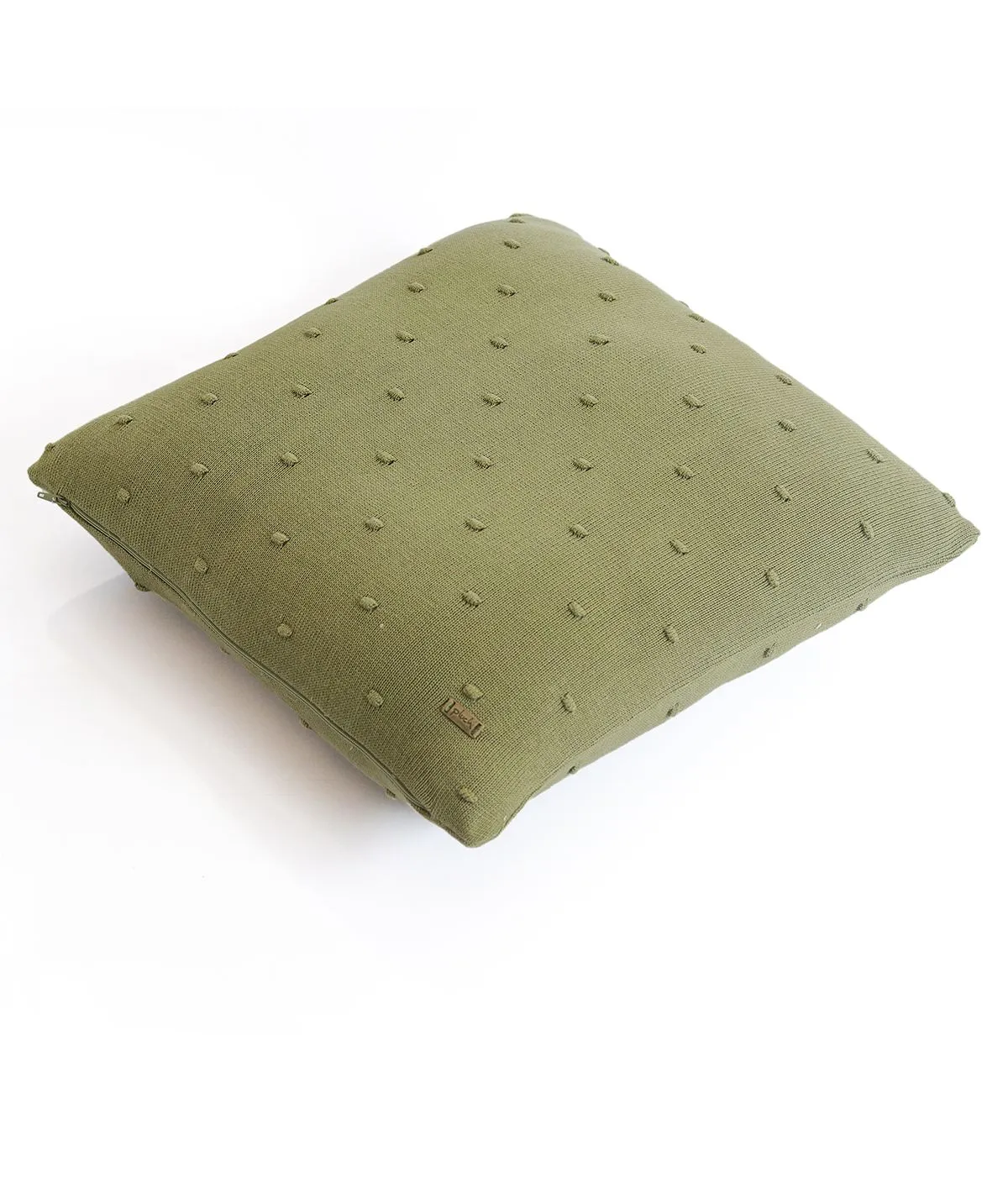 Bubble Cotton Knitted Decorative Dried Herb Color 16 x 16 Inches Cushion Cover