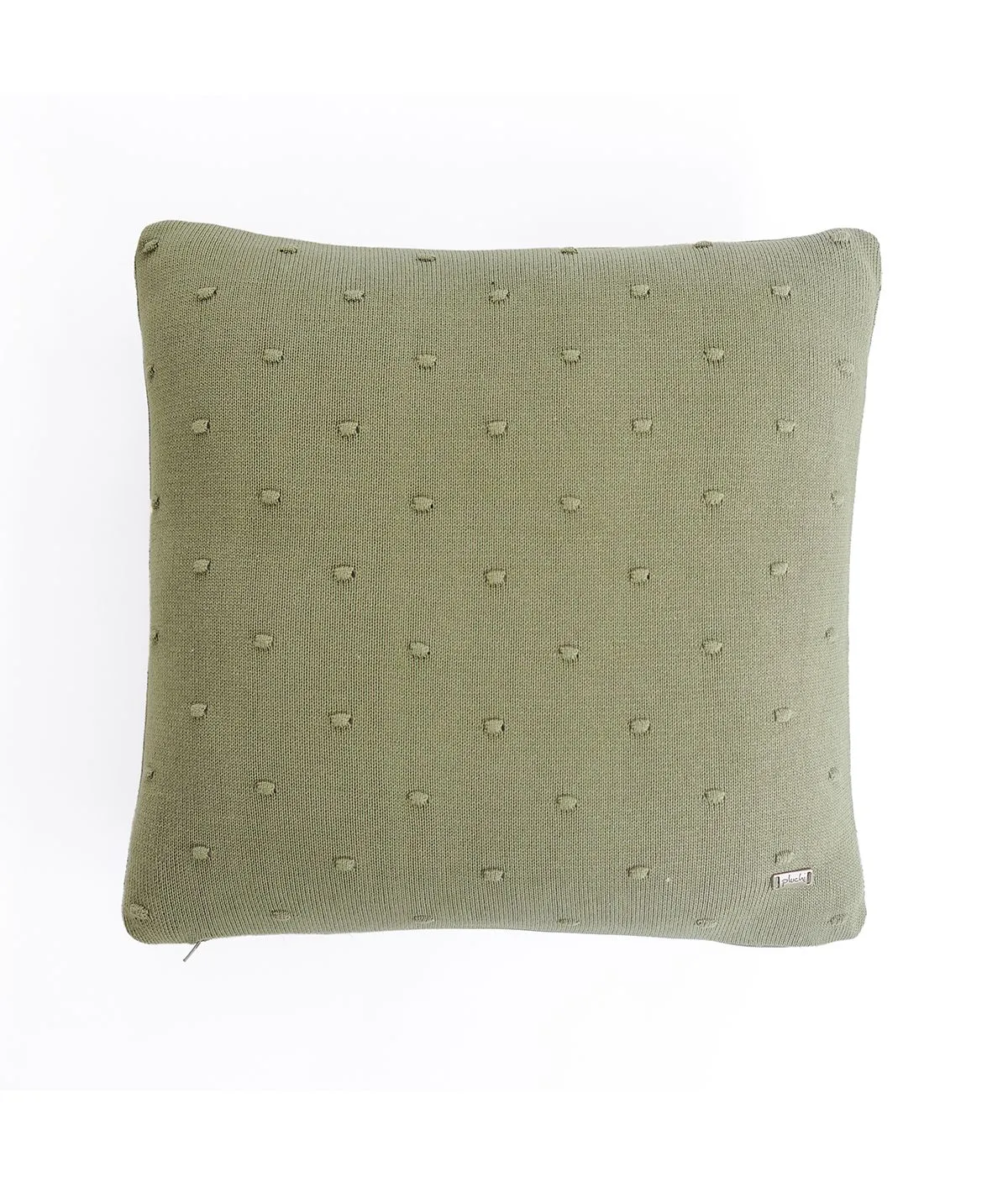 Bubble Cotton Knitted Decorative Dried Herb Color 16 x 16 Inches Cushion Cover