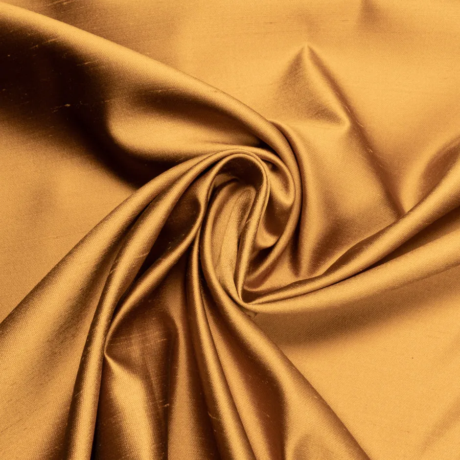 Butterscotch Orange Pure Silk Shantung