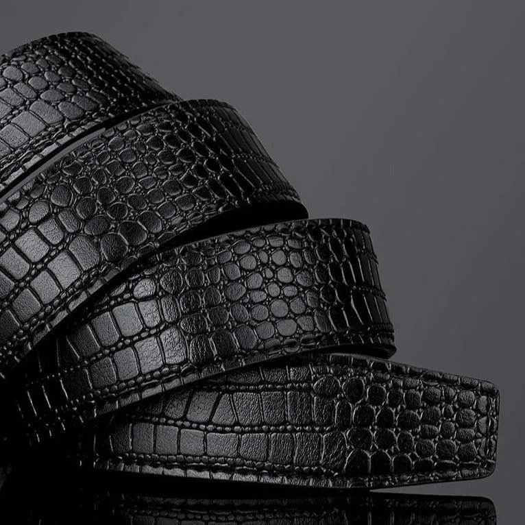 Ceinture de costume crocodile pour homme, modèle Antonakis