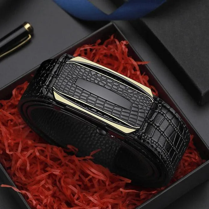 Ceinture de costume crocodile pour homme, modèle Antonakis