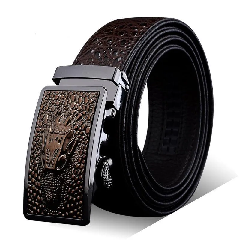 Ceinture de costume crocodile pour homme, modèle Tengiz