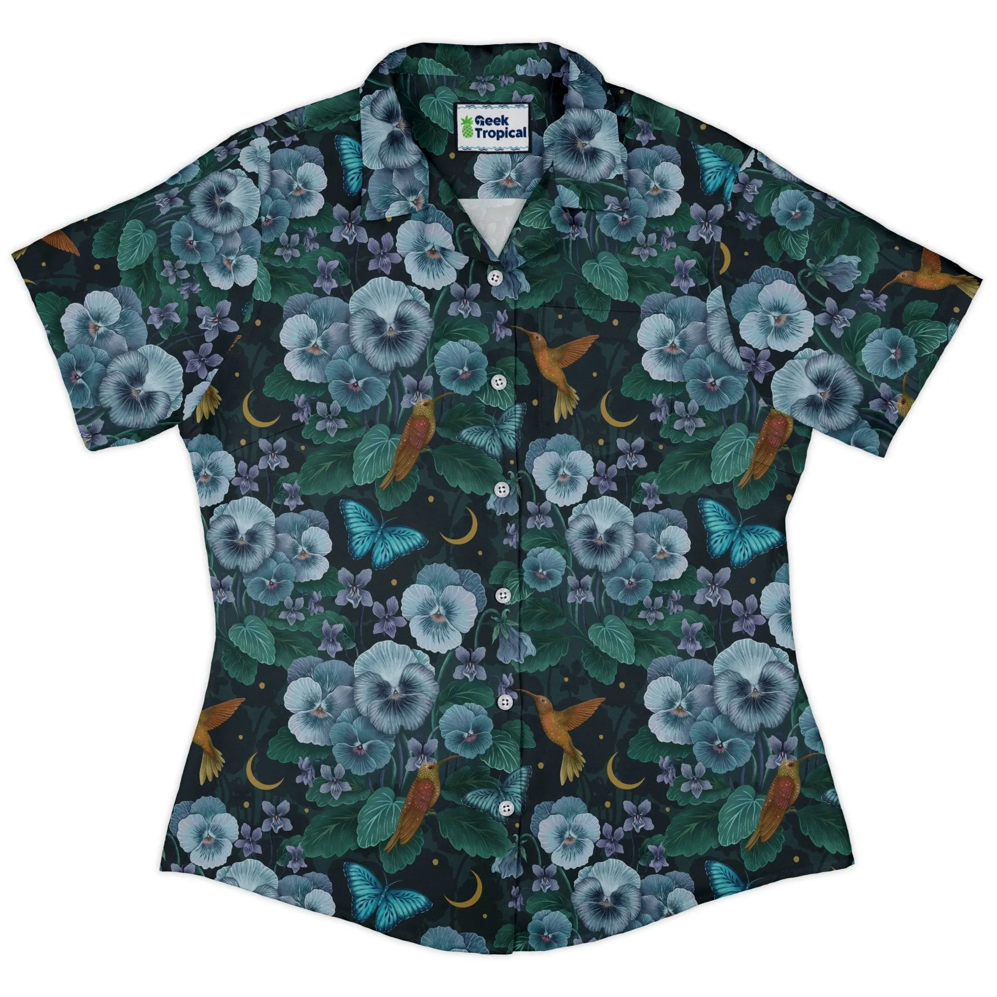 Episodic Violet Night Curvy Button Up Shirt