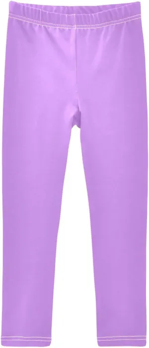 Girls' Leggings Bright Lilac Toddler Kids Stretch Yoga Pants Tights Dance Athletic Long Pants 9-10T