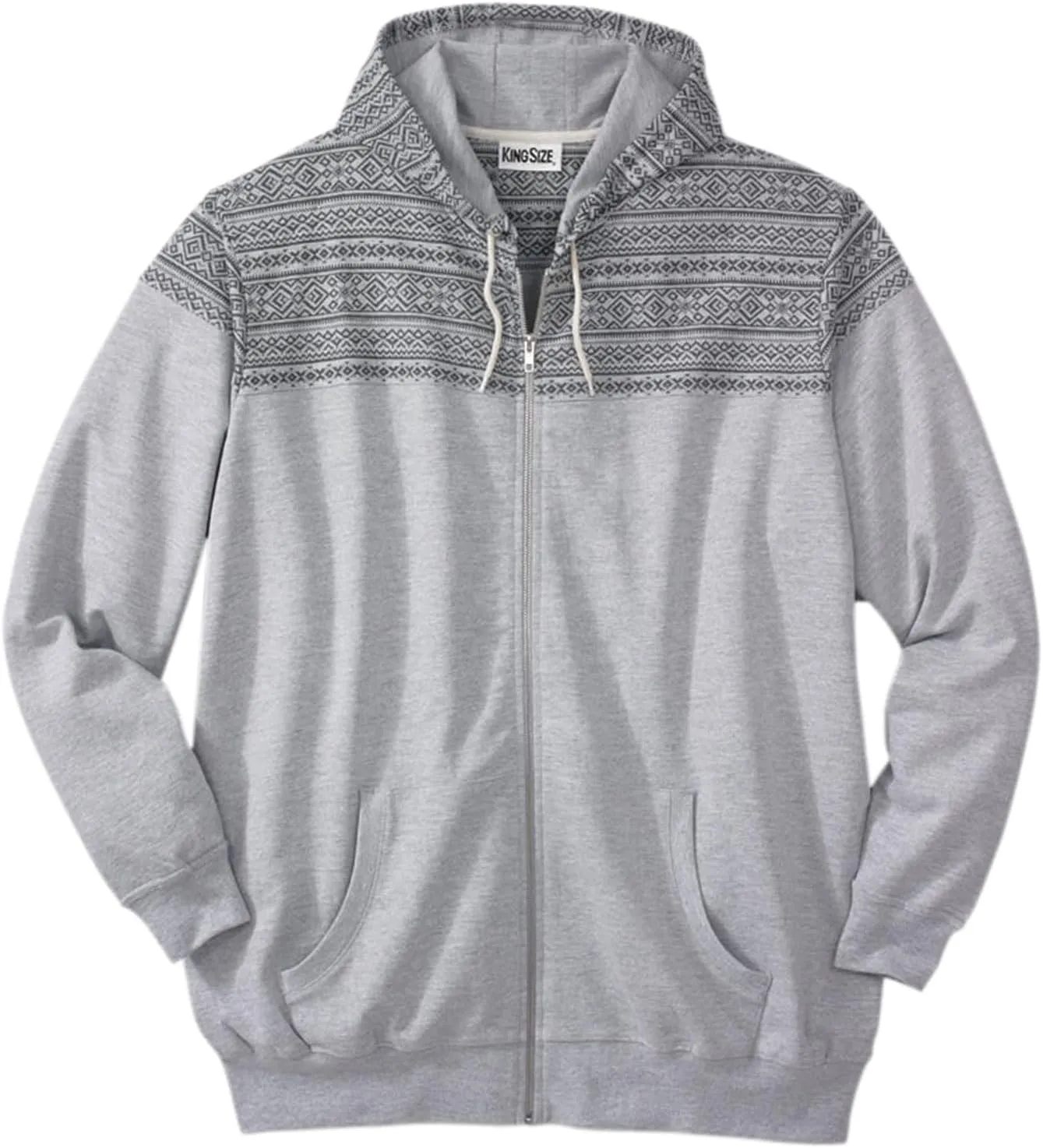 KingSize Men's Big & Tall French Terry Snow Lodge Hoodie