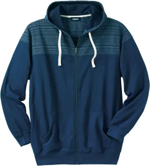 KingSize Men's Big & Tall French Terry Snow Lodge Hoodie