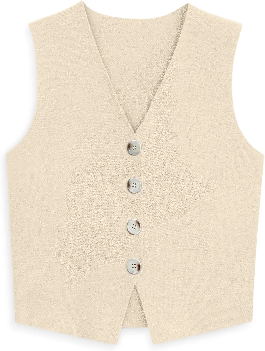 LILLUSORY Sweater Vest Women Dressy Button Up Sweater Tank Tops 2024 Knit Work Business Casual Outfits
