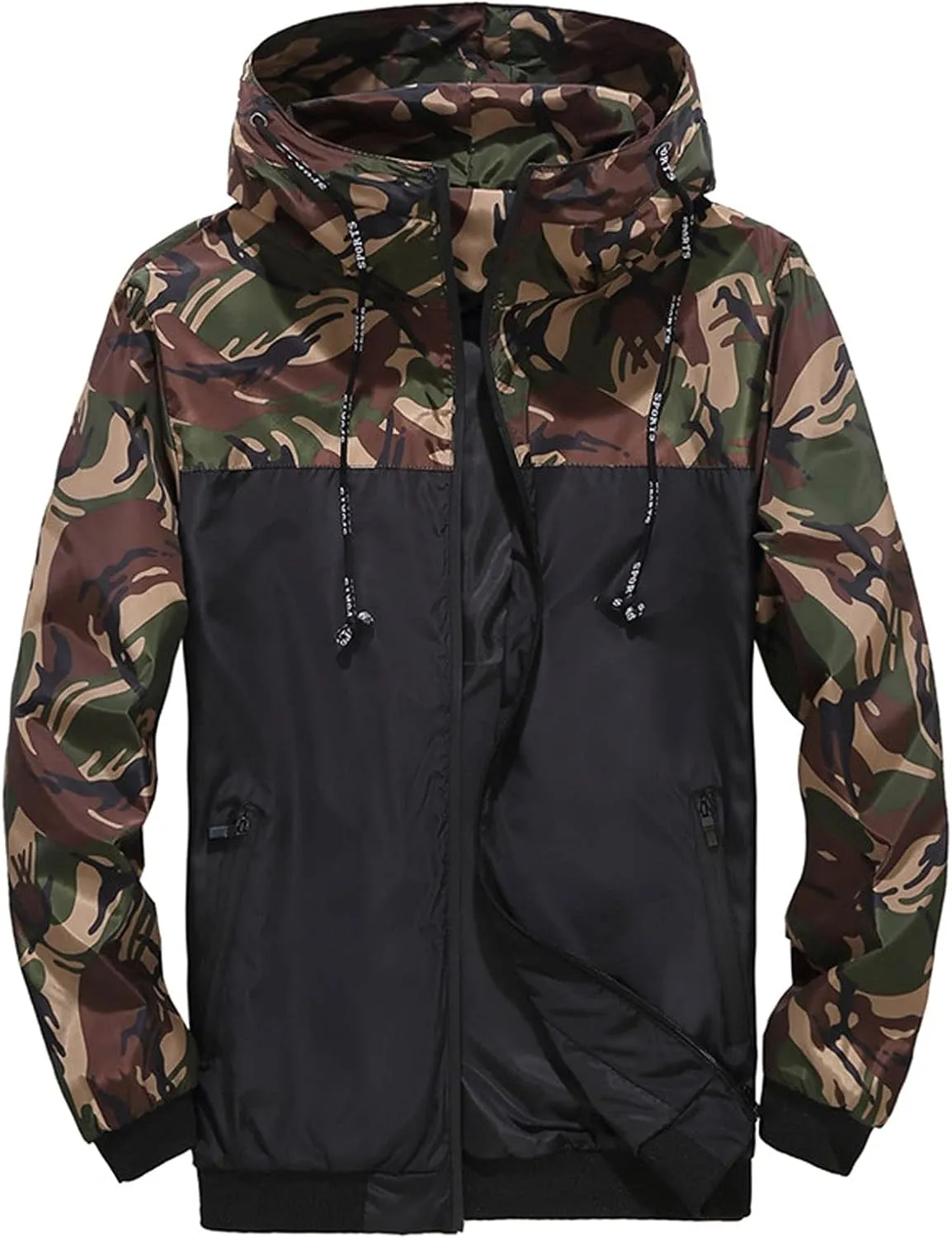 Mens Rain Jacket Hoodies Waterproof Winter Jacket Lightweight Softshell Jacket Snow Jacket Warm Fleece Coat Hiking