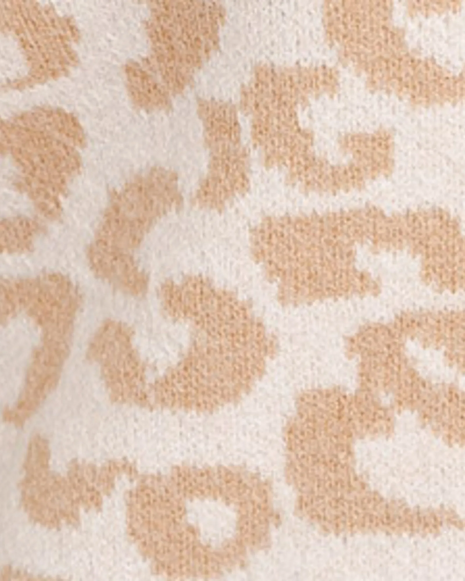 Priscilla Leopard Print Pullover Sweater | Ivory / Gold