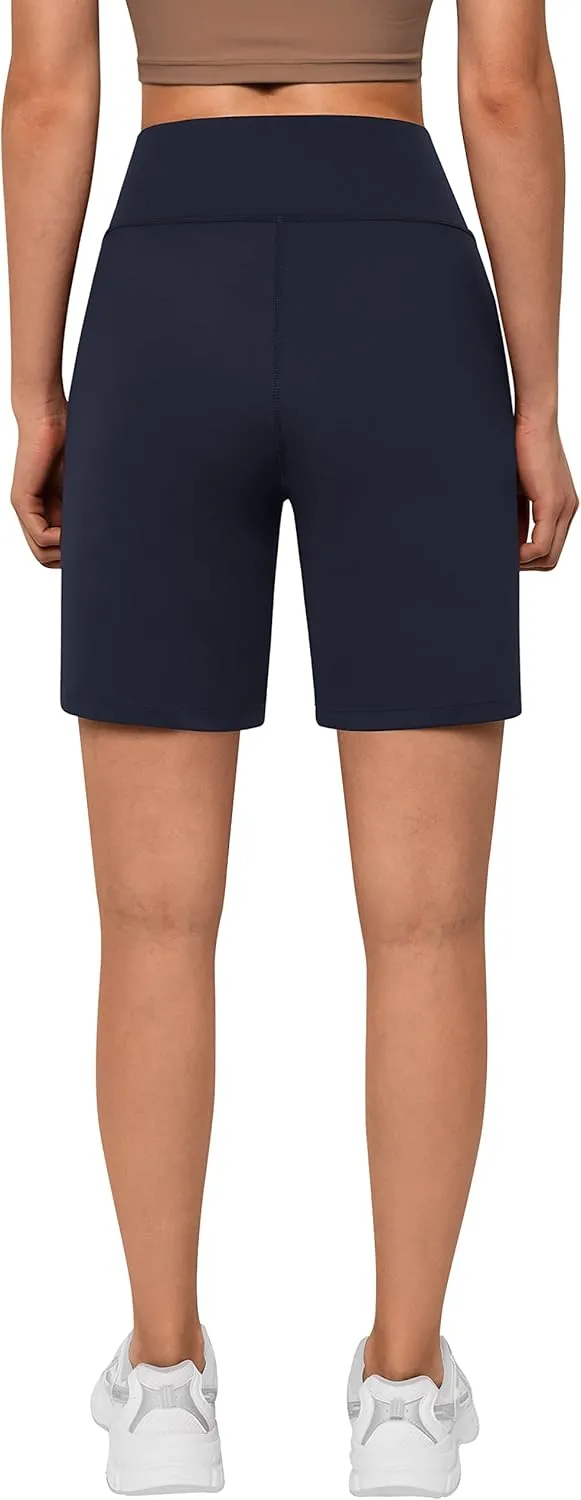 QUEENIEKE 7" Inseam Athletic Shorts for Women High Waisted Bermuda Running Pants Loose Fit Style