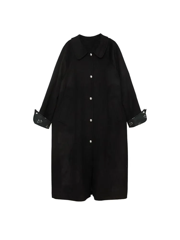 Round ball buckle simple classic Coat【s0000005939】