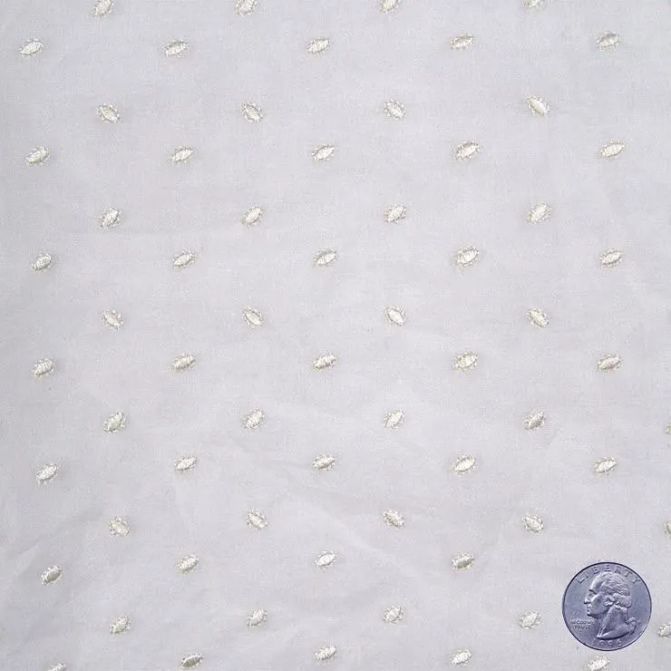 Silk Organza Embroidered Swiss Dot