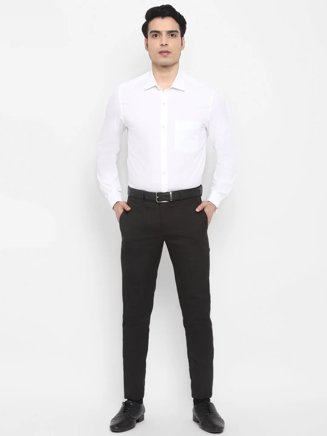 Solid White Slim Fit Formal Shirt