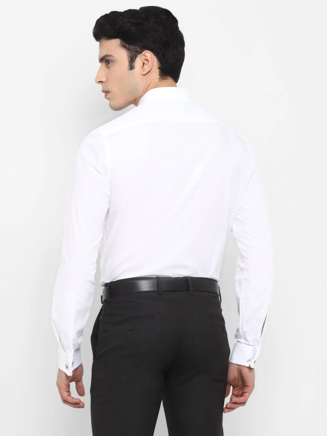 Solid White Slim Fit Formal Shirt