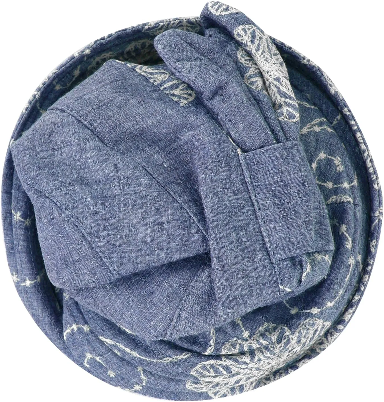 Summer Beach Sun Hats for Women Ladies Wide Brim Floral Cotton Packable Bucket Hat Travel Sun Protection UPF 50  Hat