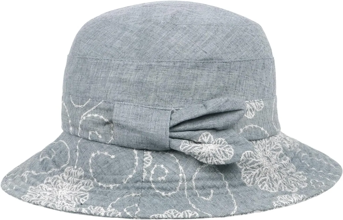 Summer Beach Sun Hats for Women Ladies Wide Brim Floral Cotton Packable Bucket Hat Travel Sun Protection UPF 50  Hat