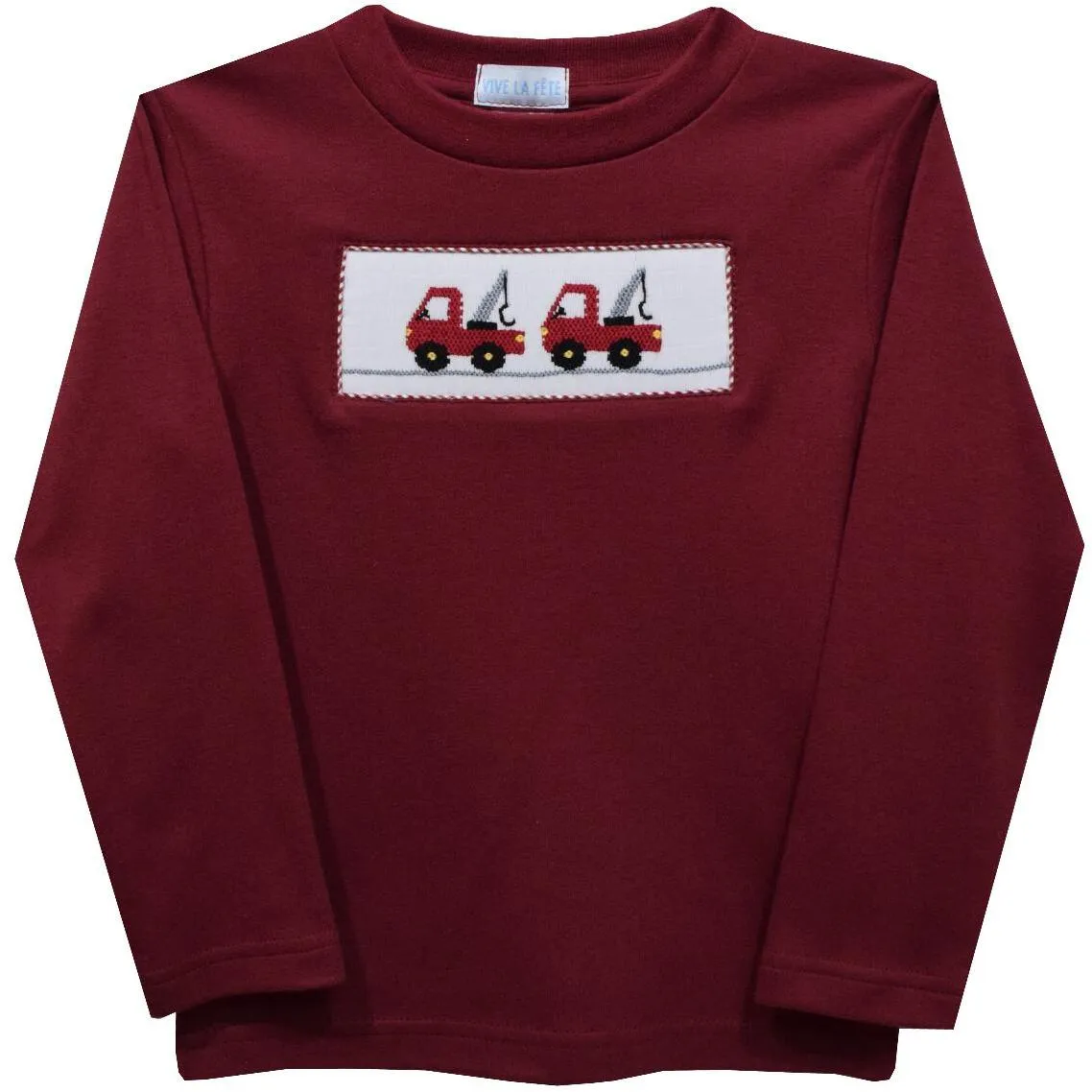 Tow Truck Smocked LS Tee