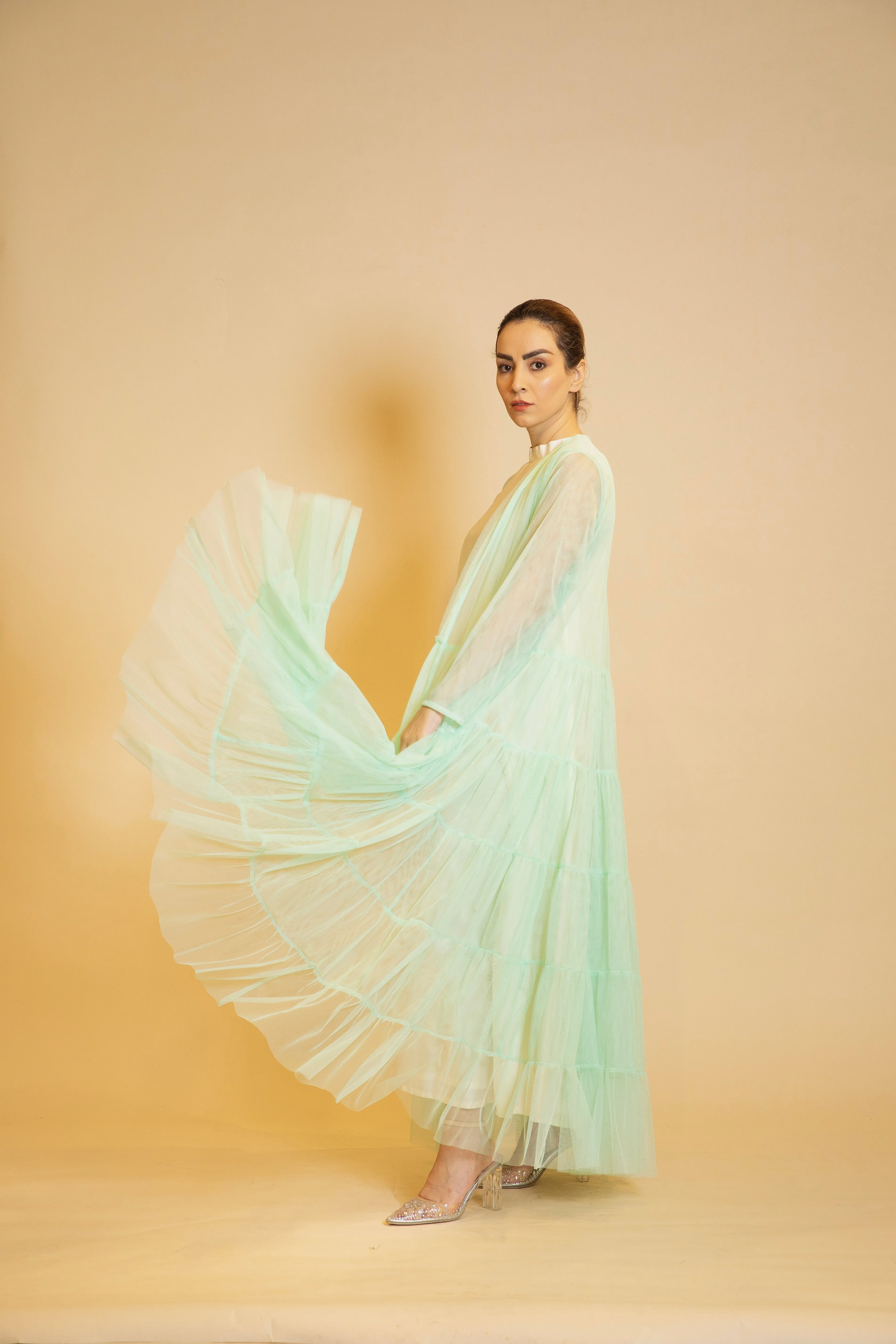 Tulle Cascade Abaya