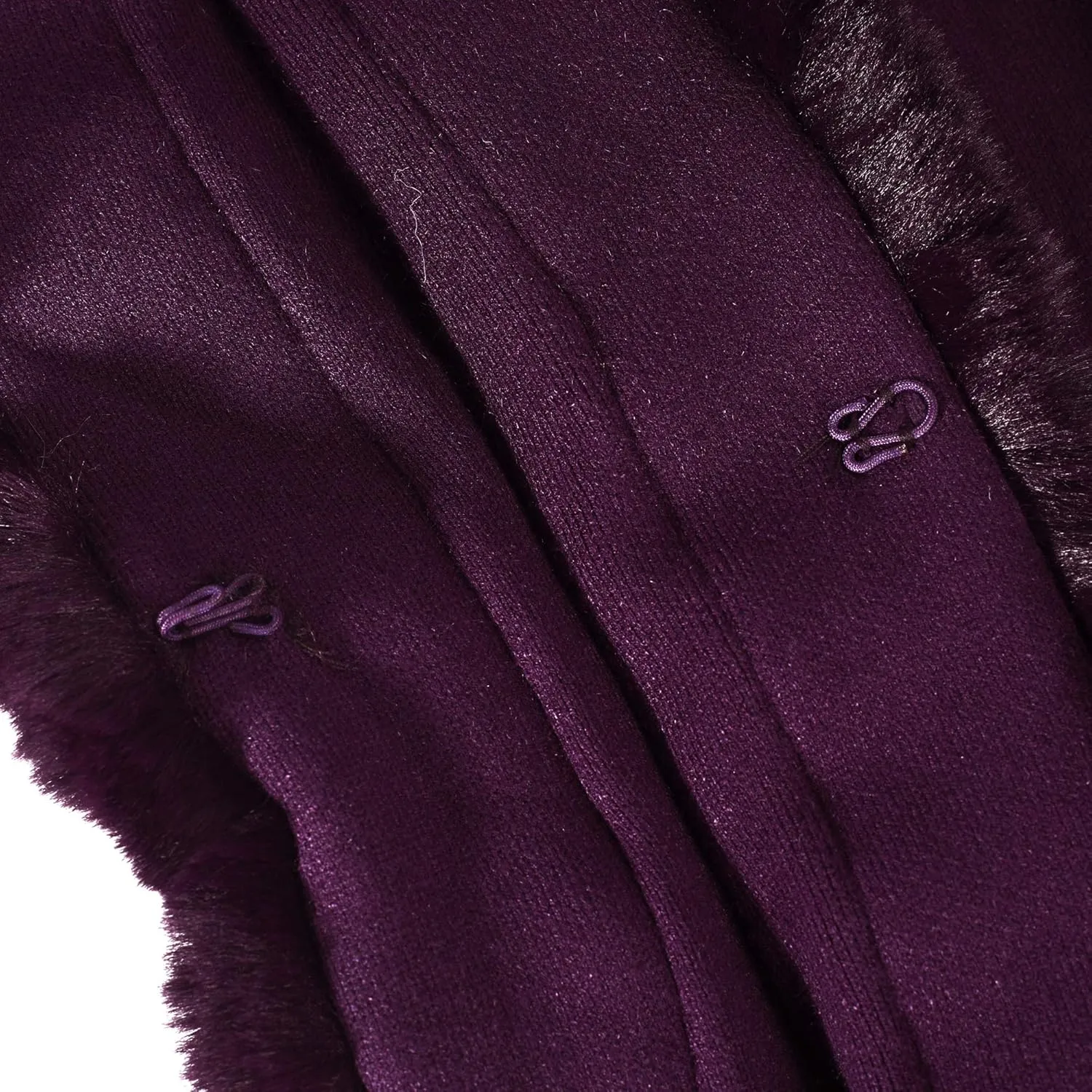 ZLYC Women Winter Faux Fur Shawl Stole Warm Wrap Cape